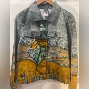 Simply art by Dolcezza Artistic Jacket with Heart Design art deco multicolor